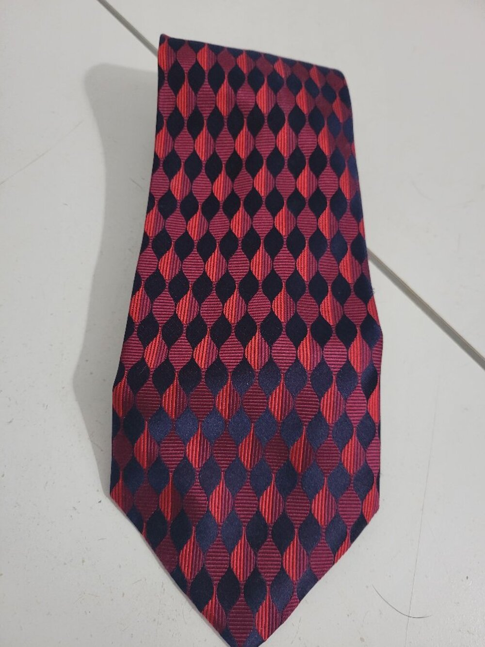 Palm Beach Red Silk Tie with Fabulous Pattern